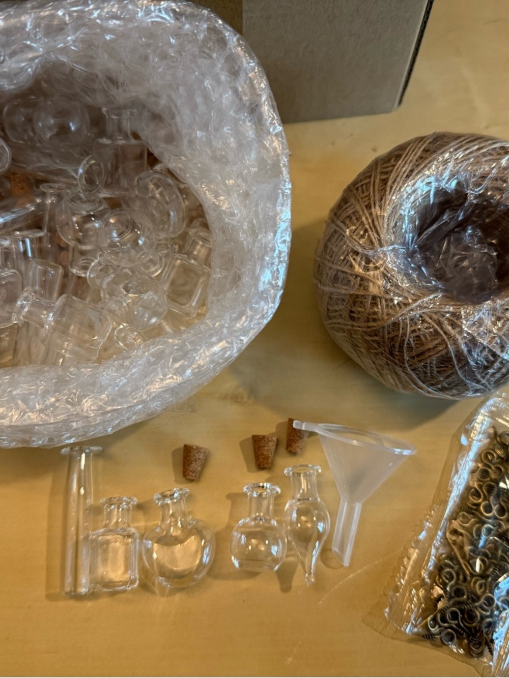 Set of 49 Empty Mini Glass Bottles - Picture 3 of 8